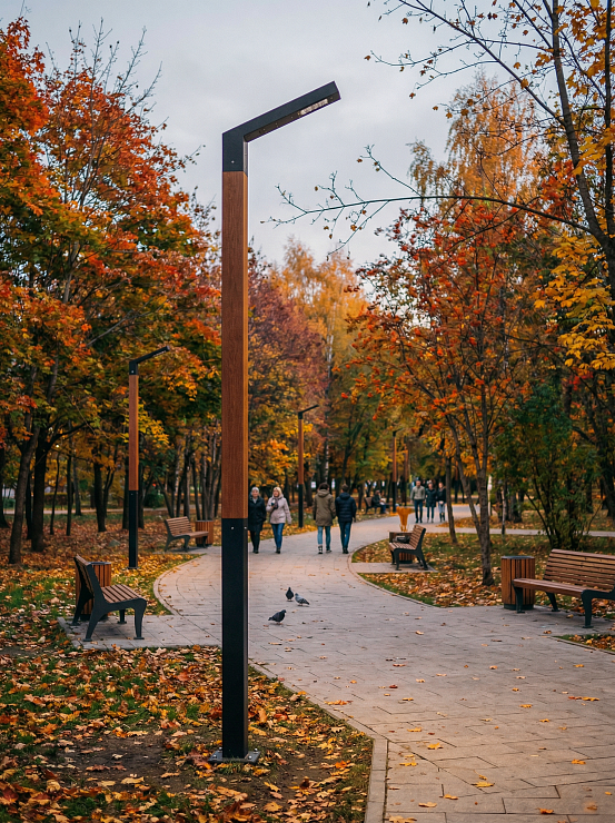 Декоративный парковый фонарь Берген wood деревянный 