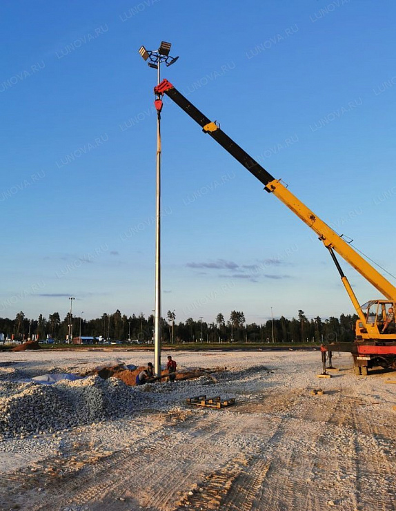 Мачта освещения со стационарной короной МГФ-30-СК